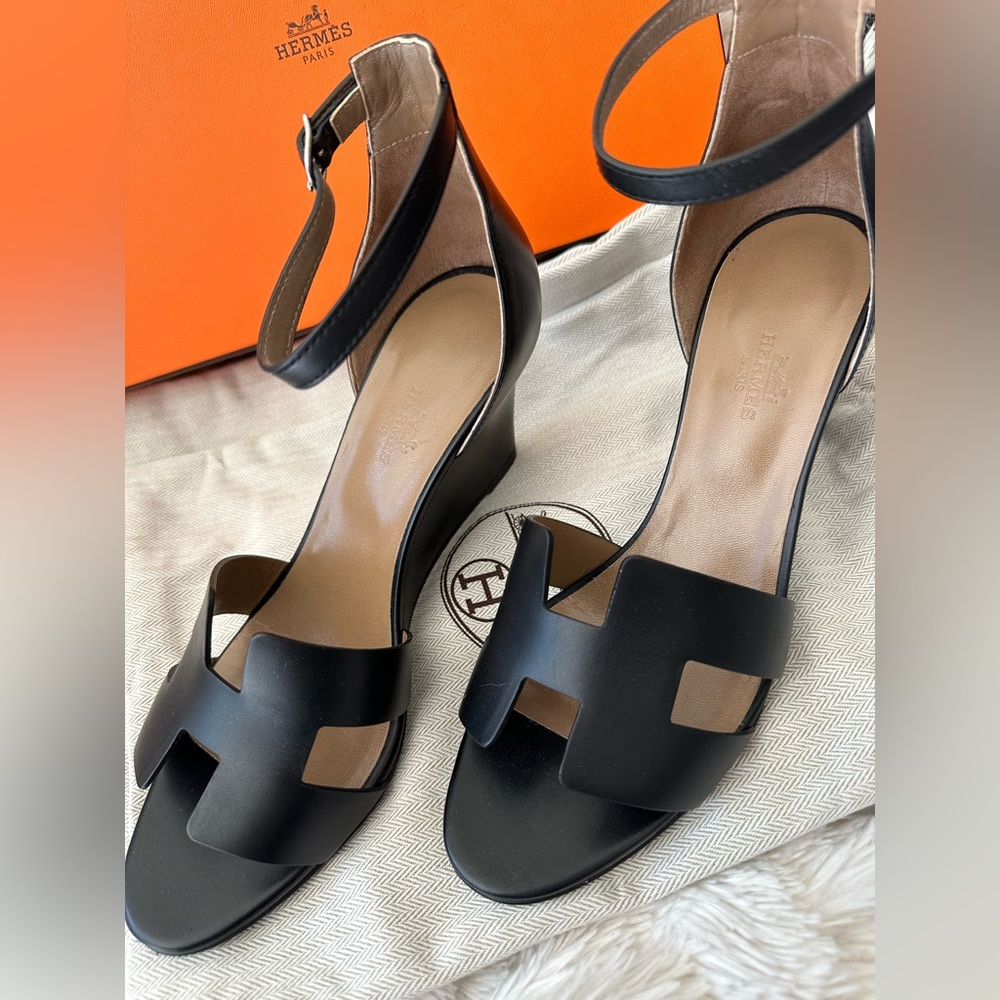 Hermes wedge sandal
